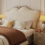 Opulent French-Inspired Wooden Bed with Light Luxury and Durability