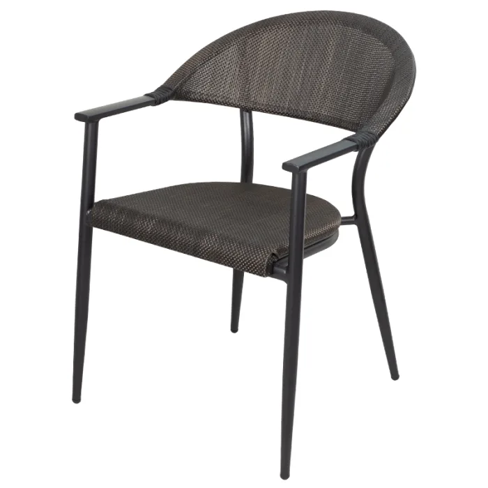 Outdoor cafe chairs with storage