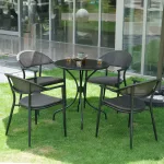 Outdoor cafe chairs with storage
