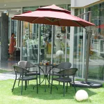 Outdoor cafe chairs with storage