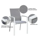 Outdoor cafe chairs with arms