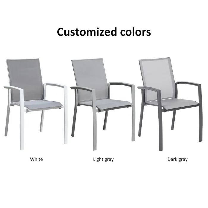 Outdoor cafe chairs with arms