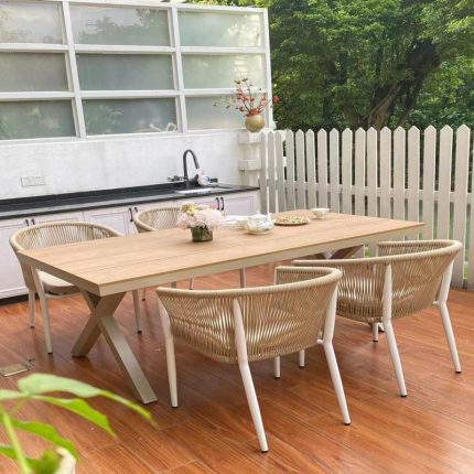 Elevate your outdoor dining experience with elegance and functionality.