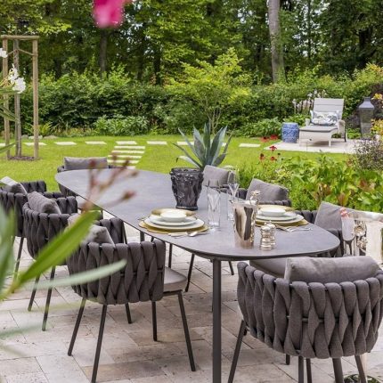 Experience relaxation and style in your outdoor dining area.
