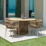 Enjoy meals outdoors with design-forward furniture.