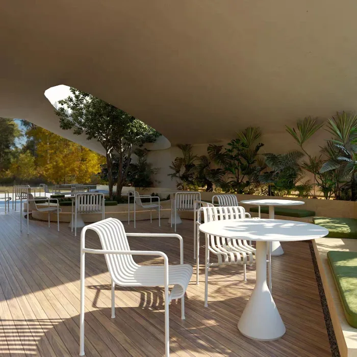 Elevate your exterior space with sophisticated dining options.
