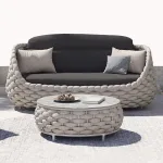 Refined Modern Minimalist Outdoor Sofa for Upscale Exteriors