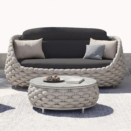 Refined Modern Minimalist Outdoor Sofa for Upscale Exteriors