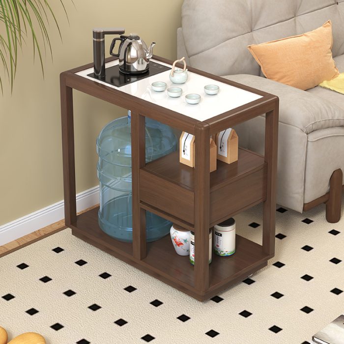 Emphasizing the charm in aging, this cabinet showcases natural wood textures and tones.Its design promotes a peaceful tea environment, blending the old with the new. Perfect for those who cherish authenticity and simplicity.