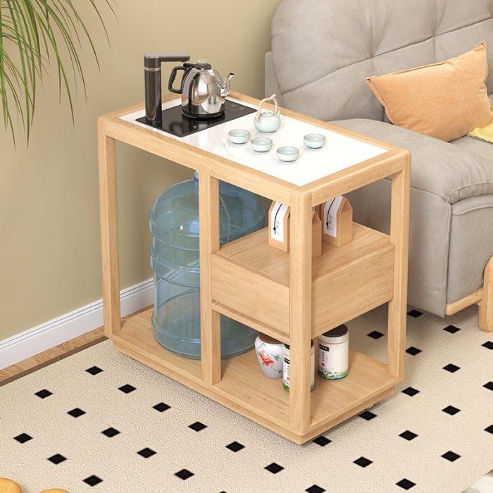 Emphasizing the charm in aging, this cabinet showcases natural wood textures and tones.Its design promotes a peaceful tea environment, blending the old with the new. Perfect for those who cherish authenticity and simplicity.