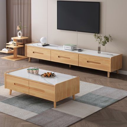 Introducing our modern Nordic solid wood coffee table, where elegance meets simplicity. Expertly crafted from premium solid wood, this table showcases the natural beauty of the materials with a sleek, minimalist design. Perfect for enhancing contemporary living spaces, it serves as a stylish centerpiece in any room. Ideal for American distributors and wholesalers seeking quality furniture that resonates with the sophistication and functionality of Scandinavian design.