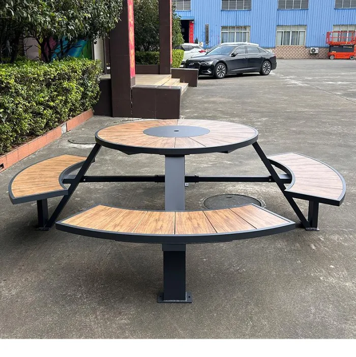 Enjoy seamless outdoor dining with premium furniture choices.