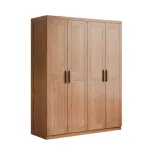 Scandinavian-Inspired Ash Wood Wardrobe for Organized Bedrooms