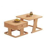 Scandinavian Minimalist Solid Wood Coffee Table for Modern Living Rooms