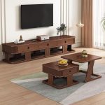 Scandinavian Minimalist Solid Wood Coffee Table for Modern Living Rooms