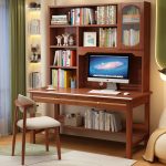 Scandinavian Minimalist Solid Wood Desk for Home or Office Use