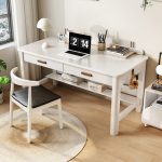 Scandinavian Minimalist Solid Wood Desk for Home or Office Use