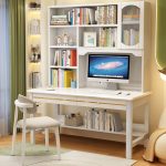 Scandinavian Minimalist Solid Wood Desk for Home or Office Use