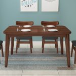Contemporary Solid Wood Dining Table in Scandinavian Style
