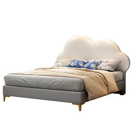 Scandinavian Solid Wood Bed for Toddlers and Children