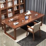 Scandinavian Solid Wood Desk with Clean Lines for Modern Work Environments
