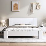 Scandinavian Solid Wood Double Bed with Sleek Design for Wholesale Supply