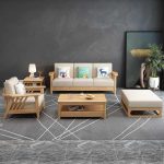 Scandinavian Solid Wood Sofa Bed for Compact Living Spaces and Guest Rooms