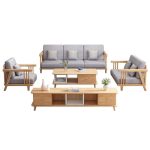 Scandinavian Solid Wood Sofa for Comfortable and Stylish Living Spaces