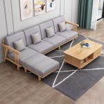 Scandinavian Solid Wood Sofa for Comfortable and Stylish Living Spaces