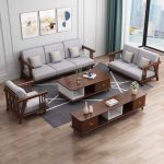Scandinavian Solid Wood Sofa for Comfortable and Stylish Living Spaces