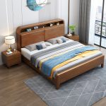 Scandinavian-Style Solid Wood Double Bed for B2B Furniture Distributors