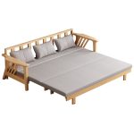 A solid wood frame sofa that embodies elegance and practicality."
