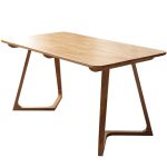 Simple and Elegant Solid Wood Dining Table with Scandinavian Appeal