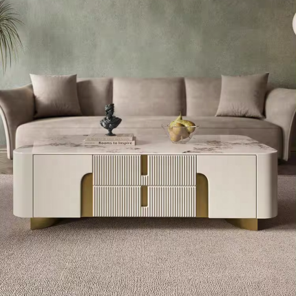 Sintered Stone Top Nordic Coffee Table – Perfect for Wholesale and B2B Distribution