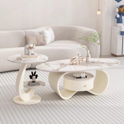 Sintered Stone and Metal Nordic Coffee Table for Wholesale