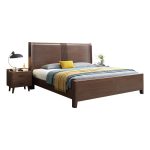 Sleek Scandinavian Solid Wood Double Bed for Bulk Wholesale Orders
