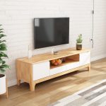 Sleek Scandinavian Solid Wood TV Stand for Modern Home Decor