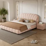 Sleek Upholstered Bed with Clean Lines for Modern Homes