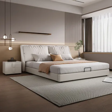 Sleek Upholstered Bed with Clean Lines for Modern Homes