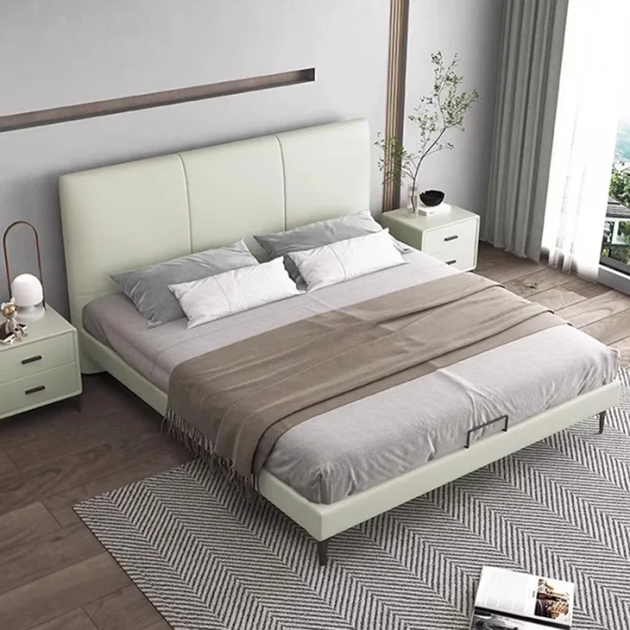 Sleek Upholstered Bed with Clean Lines for Modern Homes