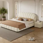Sleek Upholstered Bed with Clean Lines for Modern Homes