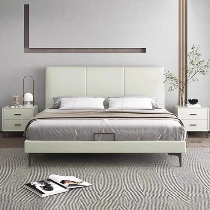 Sleek Upholstered Bed with Clean Lines for Modern Homes