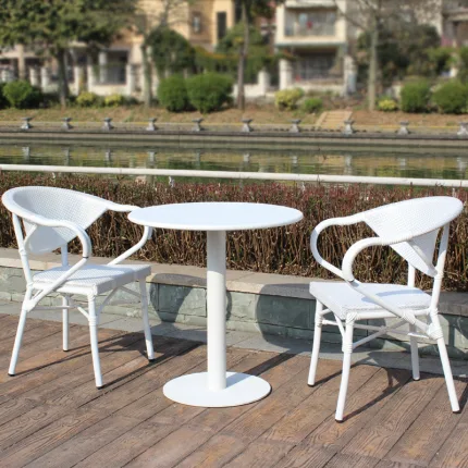 Enjoy meals outdoors with design-forward furniture.