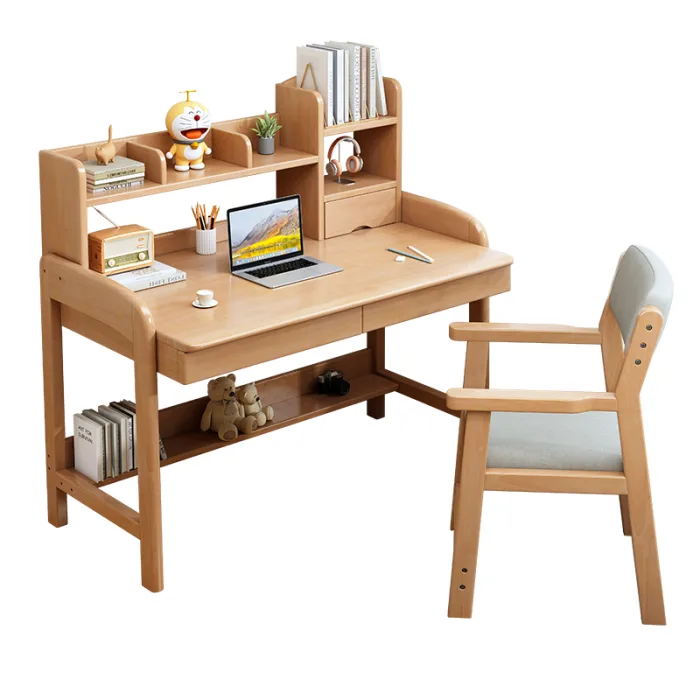 Solid wood desks offer timeless durability and ergonomic support for focused productivity.