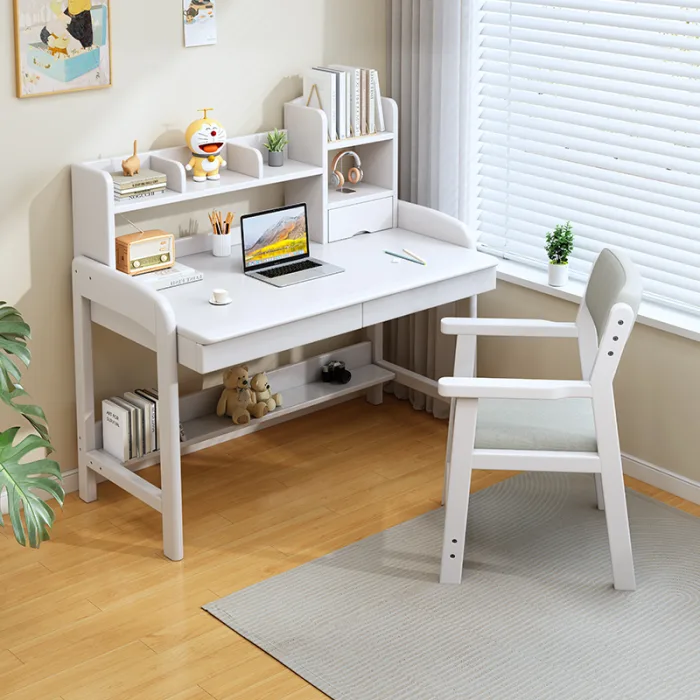 Solid wood desks offer timeless durability and ergonomic support for focused productivity.