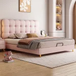 Soft Upholstered Bed with Simple, Timeless Design