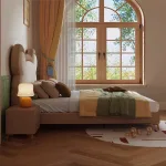 Solid Wood Cartoon Bed for Kids’ Bedrooms