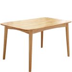 Solid Wood Dining Table in Minimalist Scandinavian Design