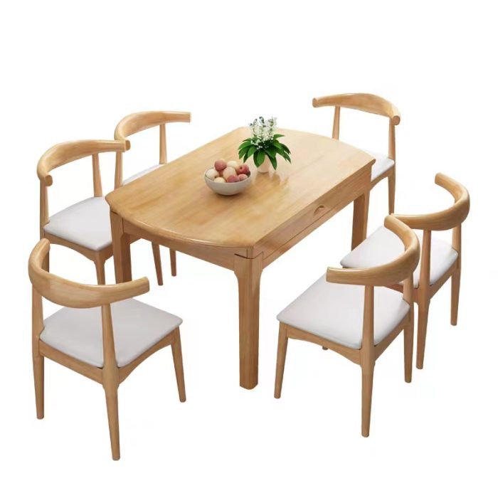 Solid Wood Extendable Dining Table – Modern Nordic Design for B2B Supply
