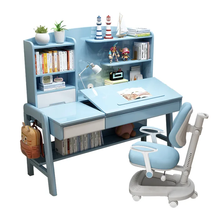 Adjustable Children's Desk - Versatile Solid Wood Study & Art Station